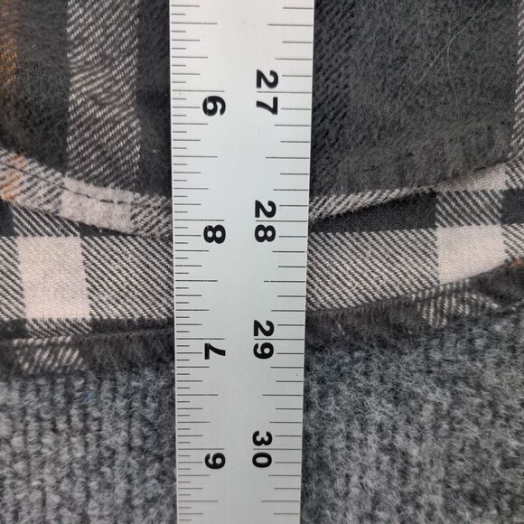 Jachs Mens Button-Up Shirt Gray Plaid Medium Long Sleeve Chest Flap Pockets - Picture 12 of 13